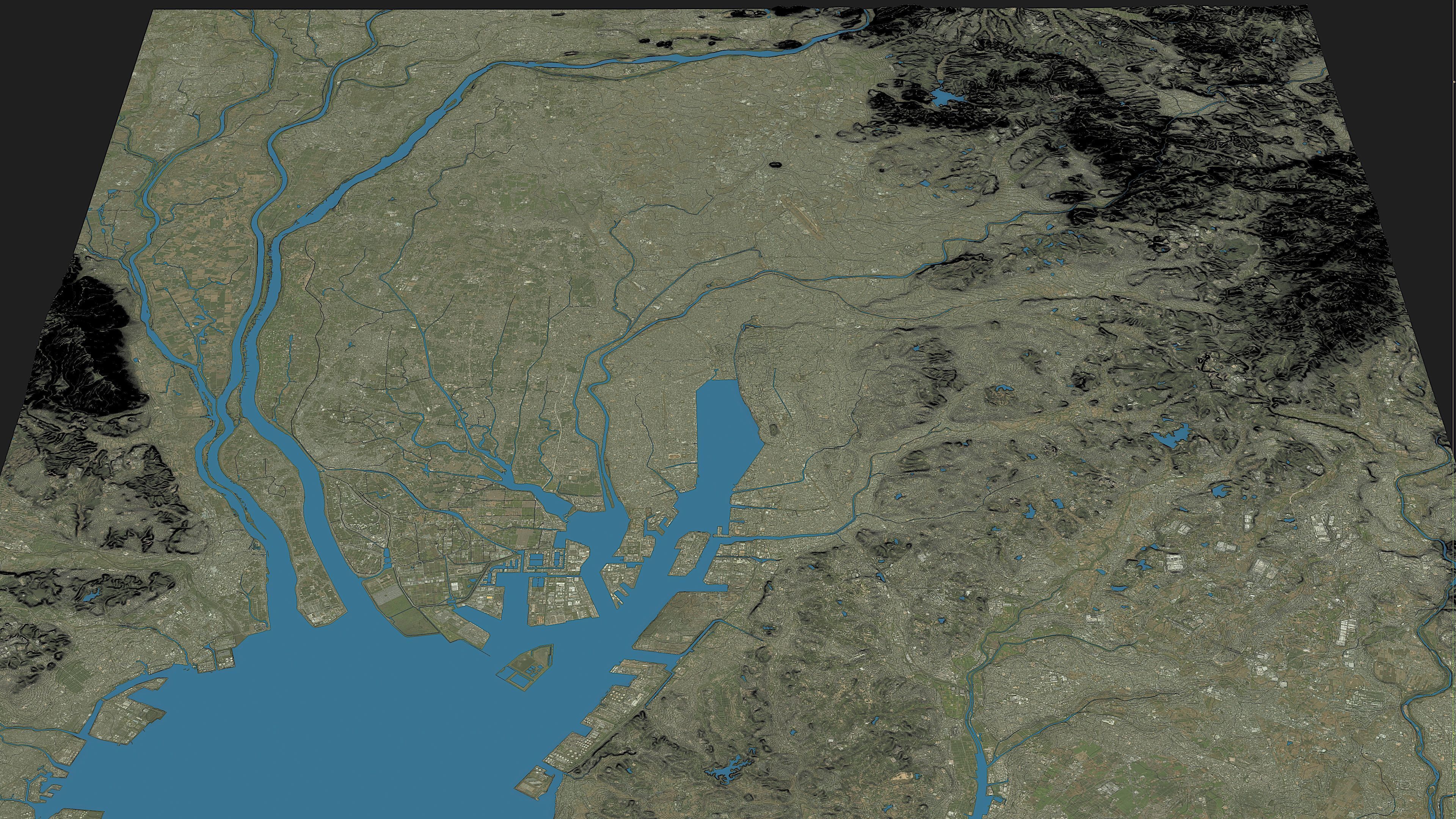 Nagoya - 3D City Topography Terrain 3D Model Collection_3