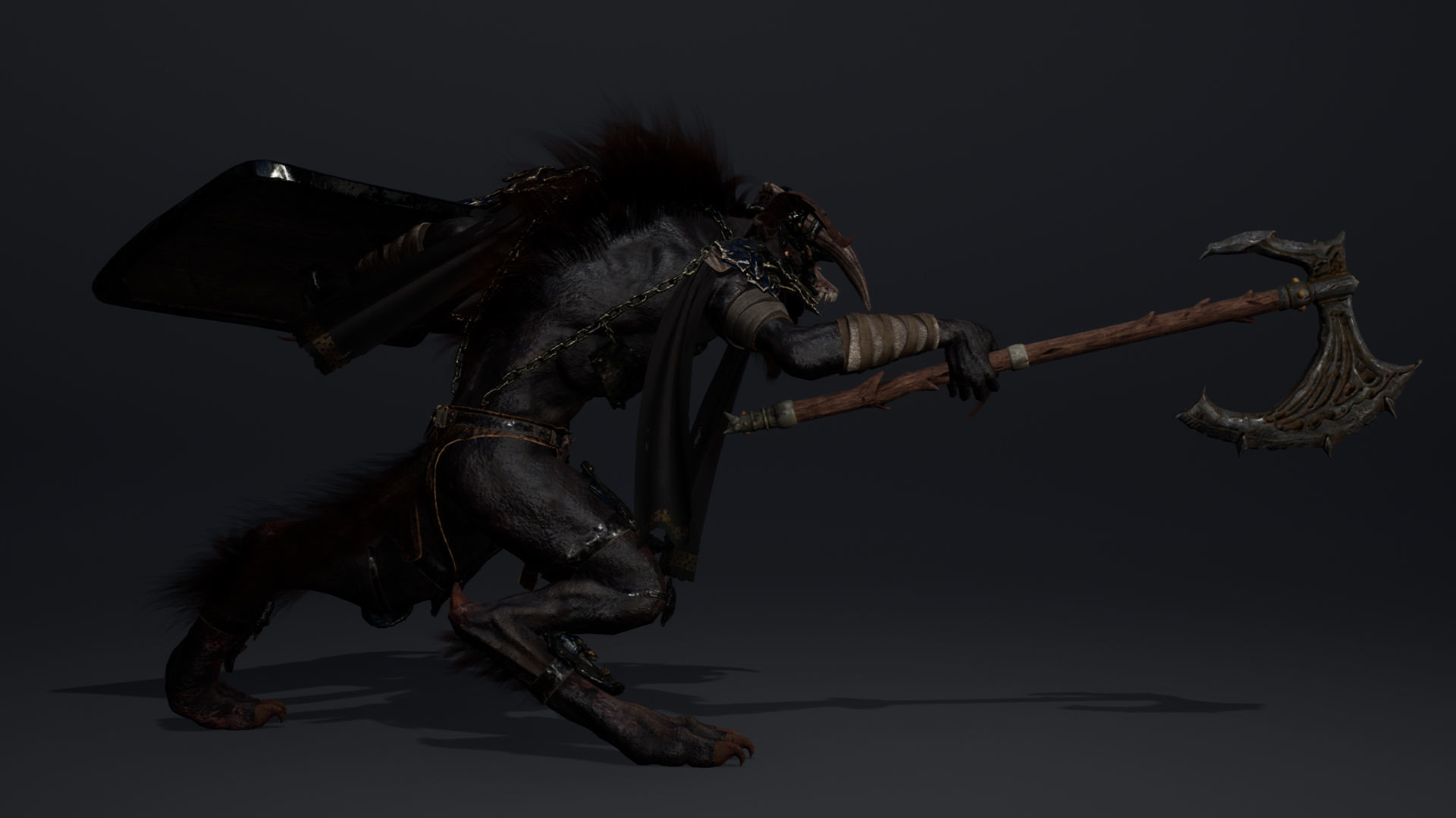 Shadow Brutal Arm1 Low-poly 3D model_11