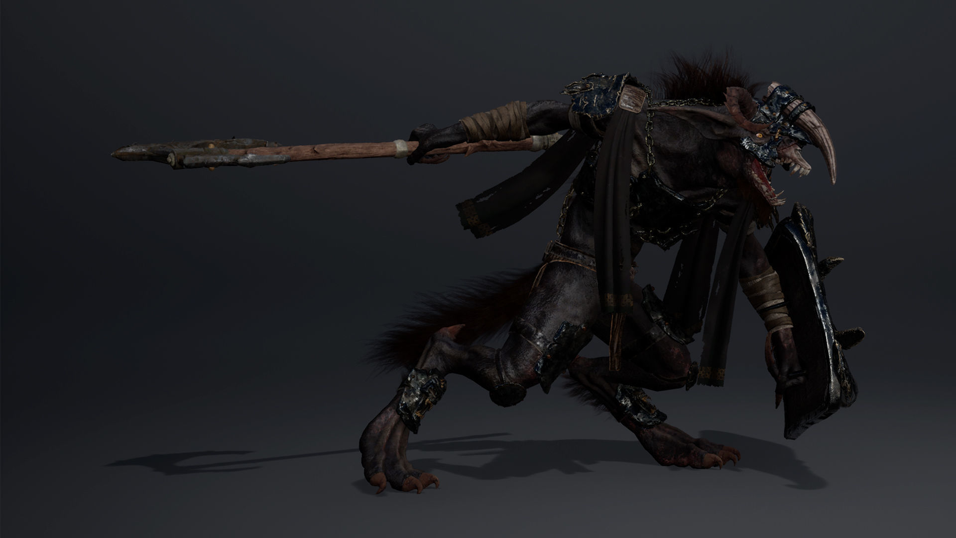 Shadow Brutal Arm1 Low-poly 3D model_9