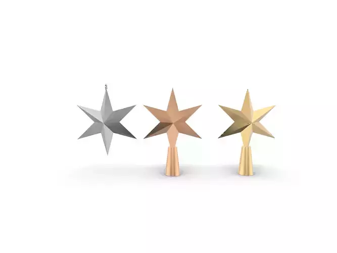 Star Christmas Tree Topper and Ornament 3D print model