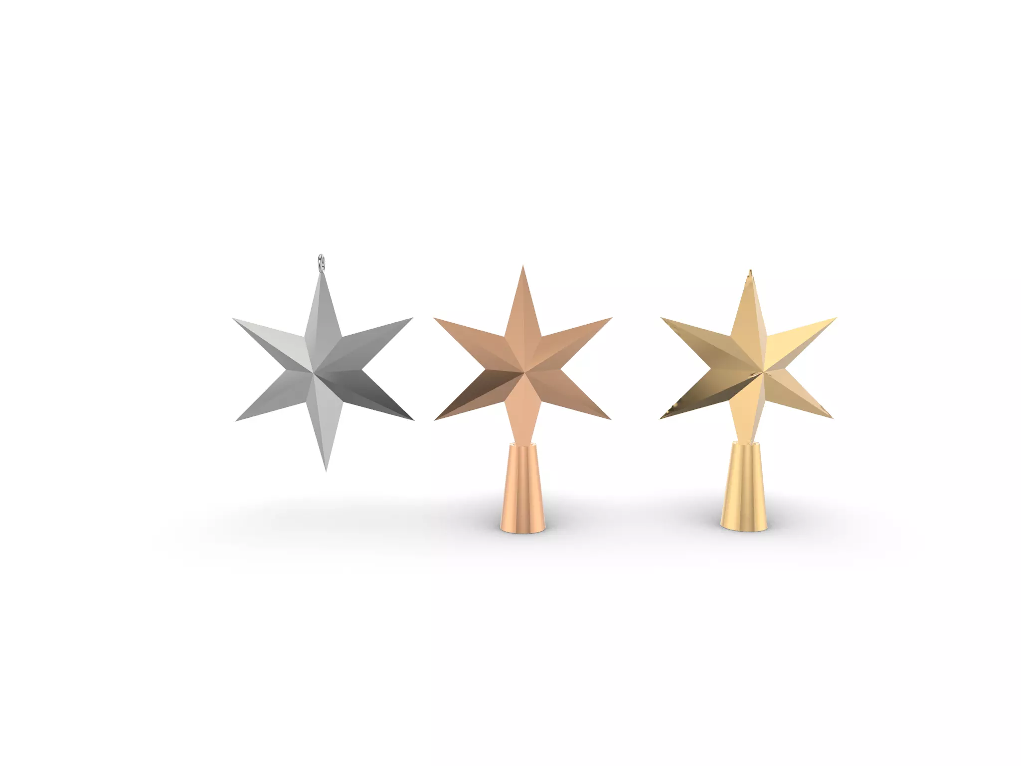 Star Christmas Tree Topper and Ornament 3D print model_0