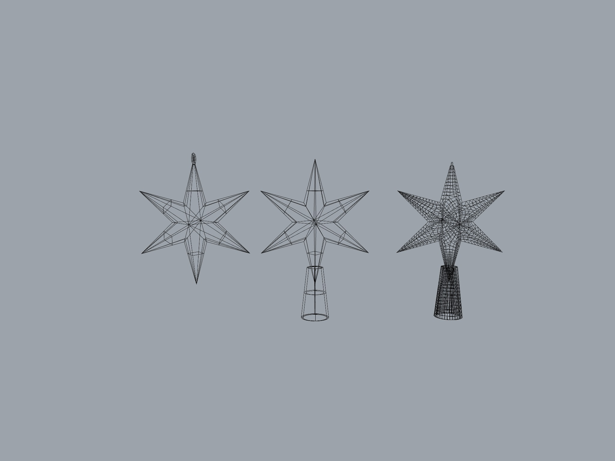 Star Christmas Tree Topper and Ornament 3D print model_6