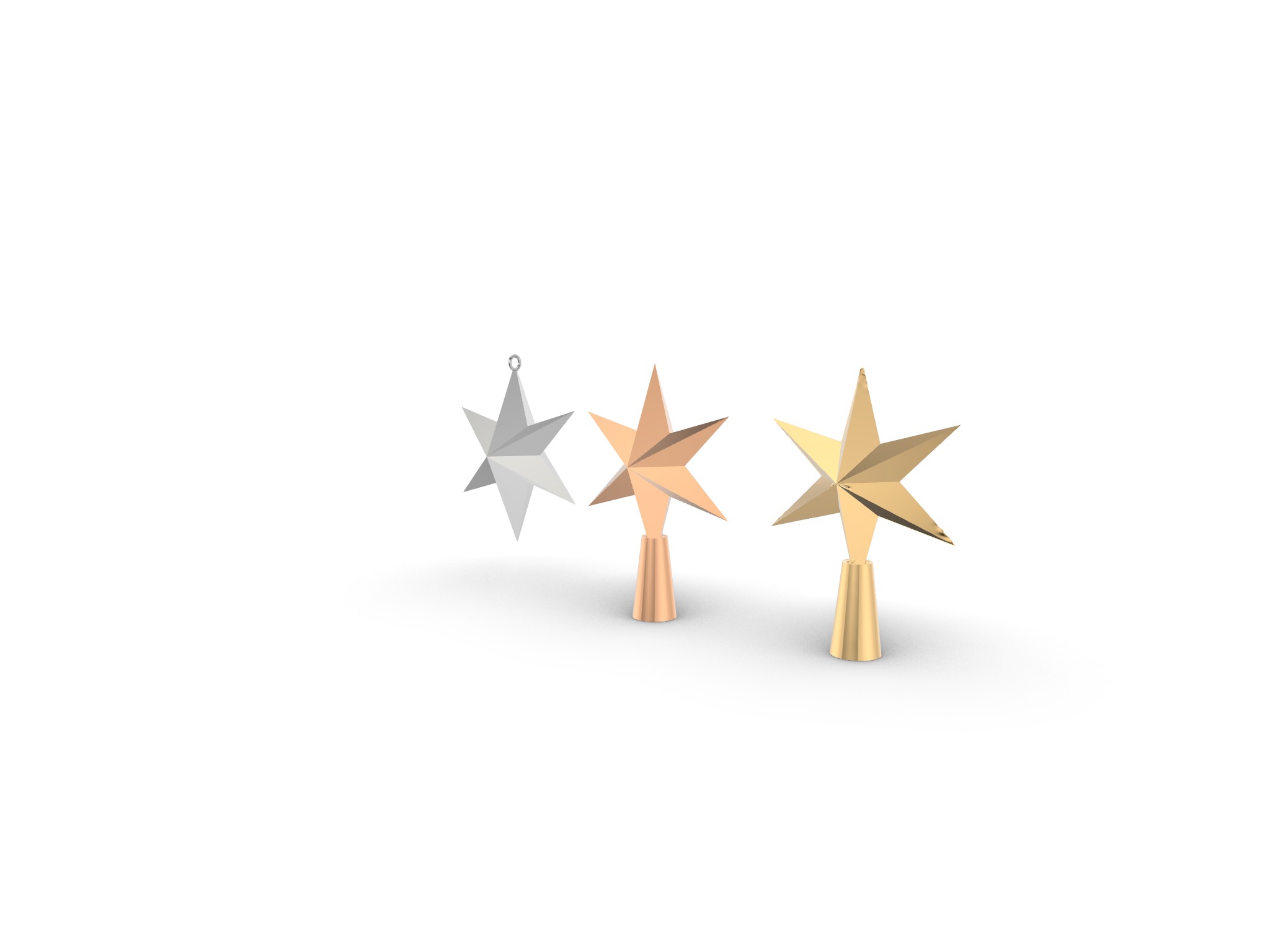 Star Christmas Tree Topper and Ornament 3D print model_2