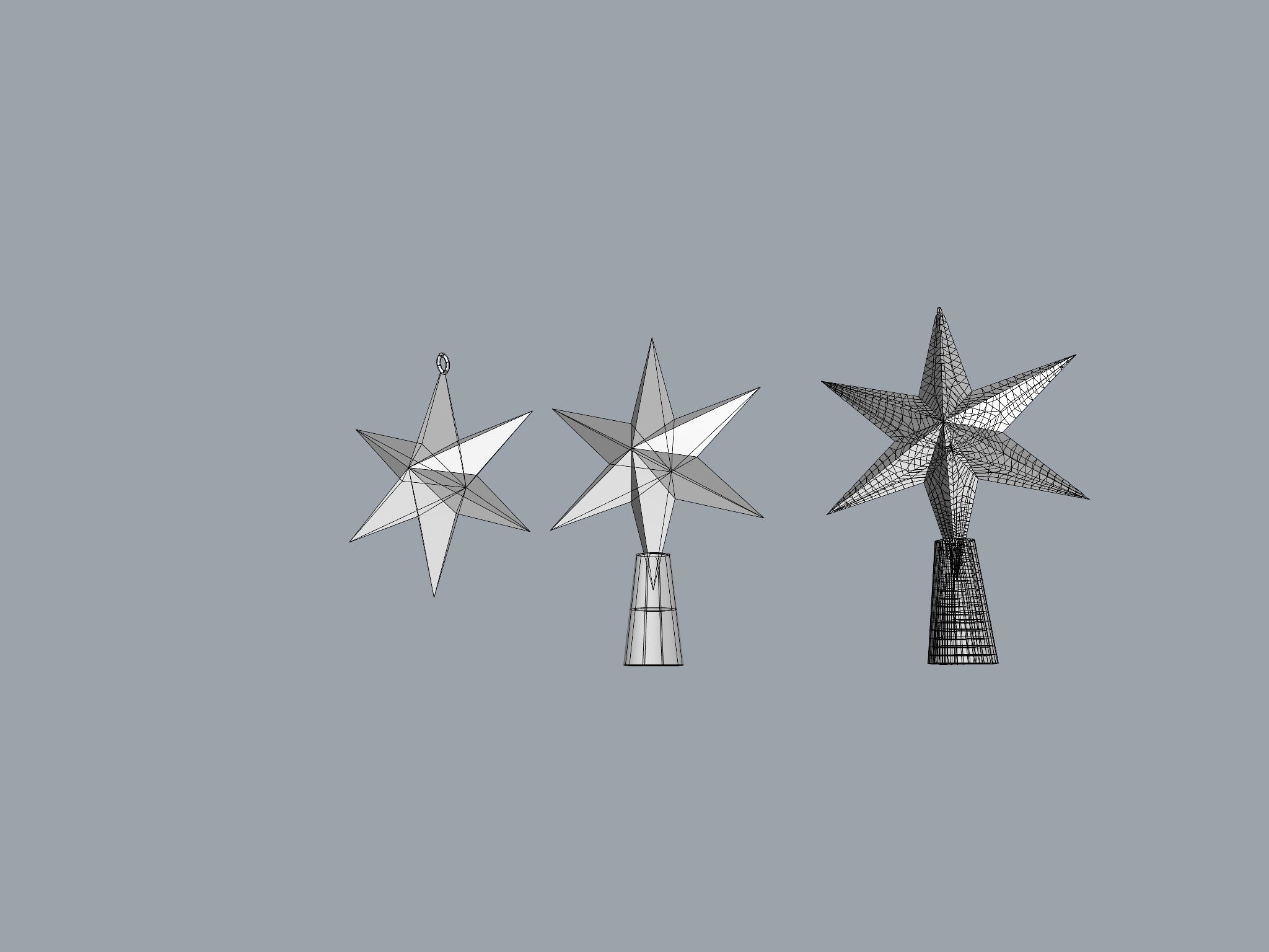 Star Christmas Tree Topper and Ornament 3D print model_7
