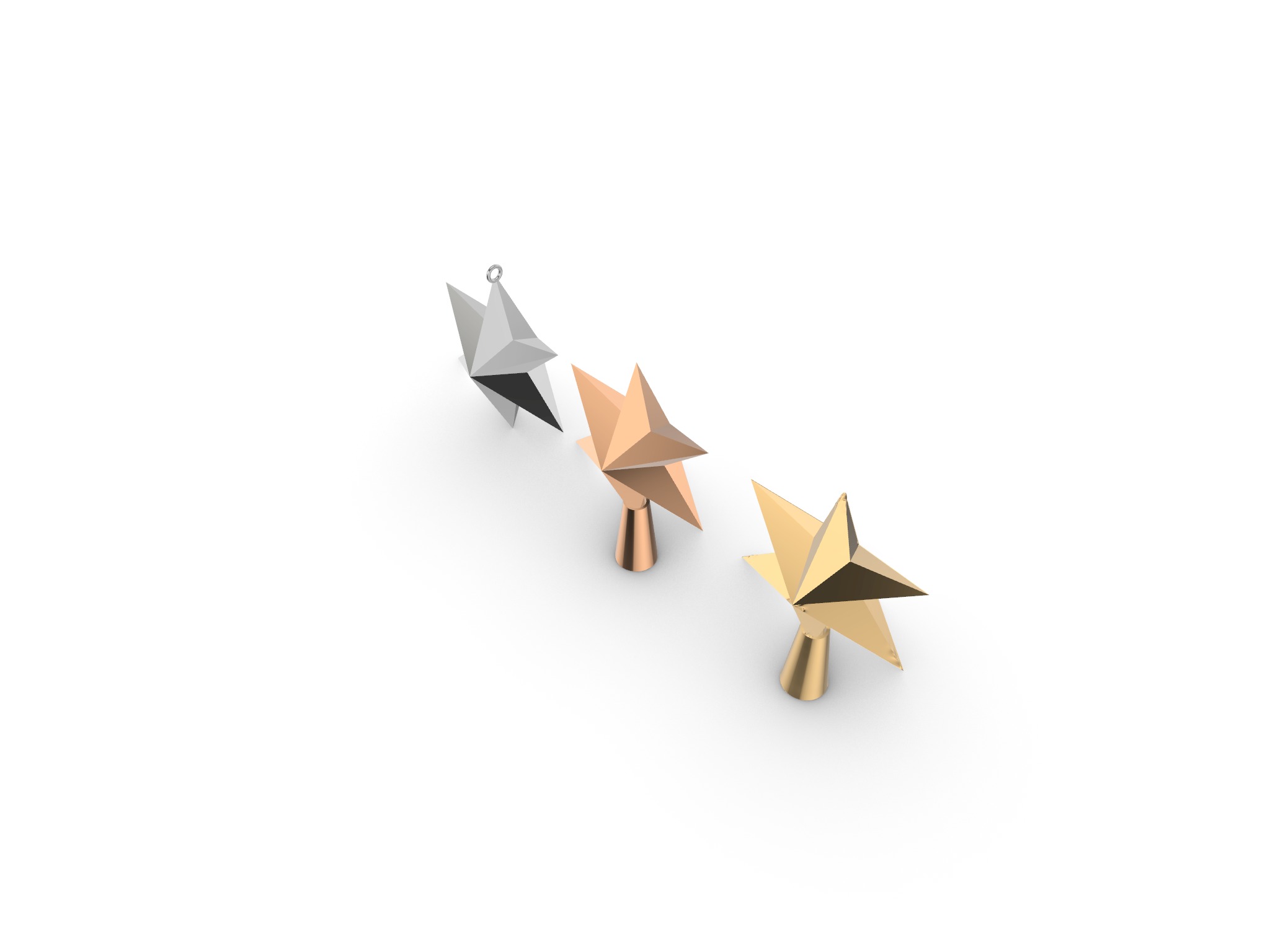 Star Christmas Tree Topper and Ornament 3D print model_5