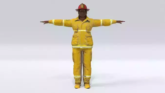 laos Fire Fighter Low-poly 3D model