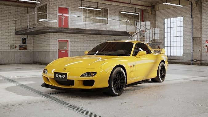 Mazda RX7 Spiritr 2002 - Car Sport Low-poly 3D model