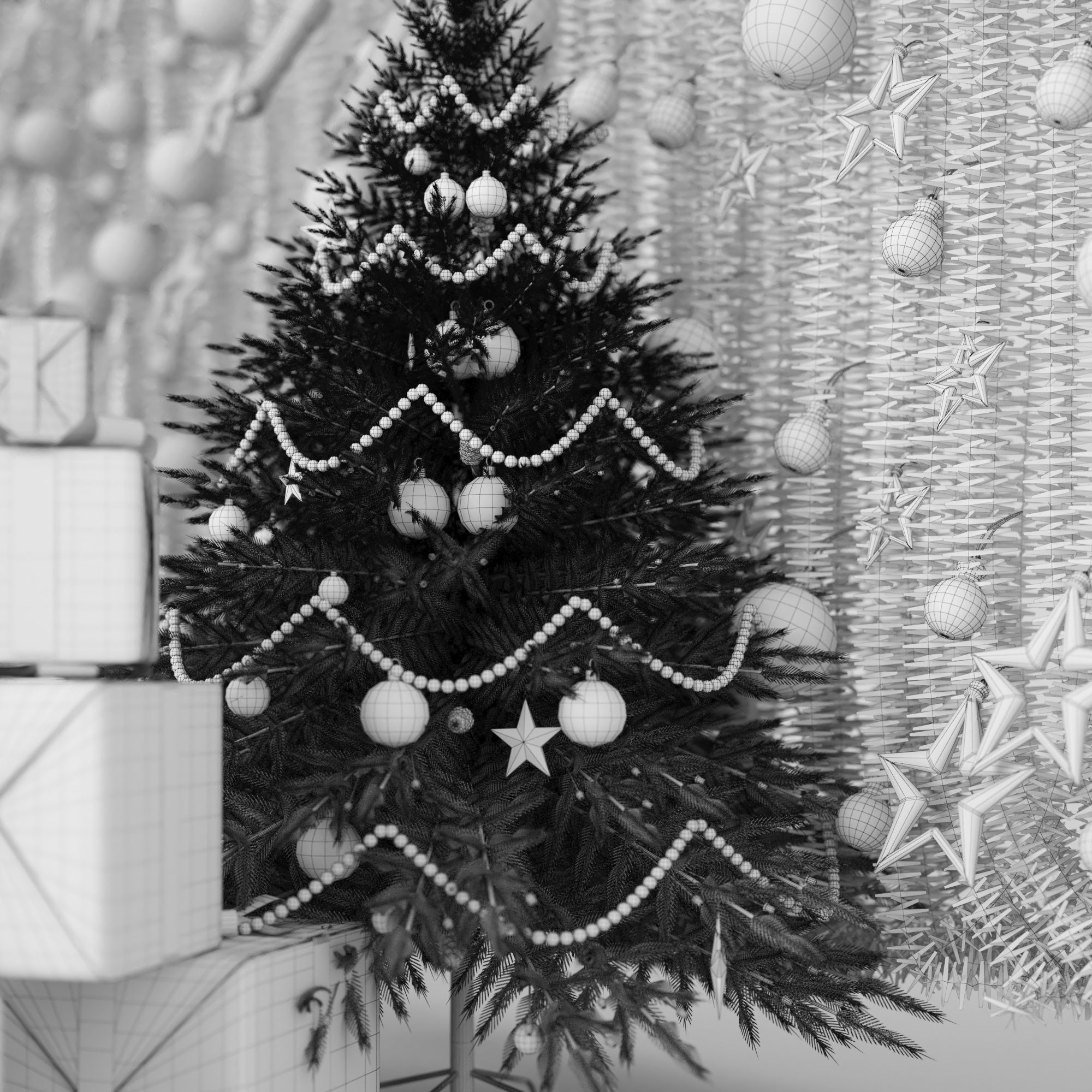 Christmas Trees  3D model_3