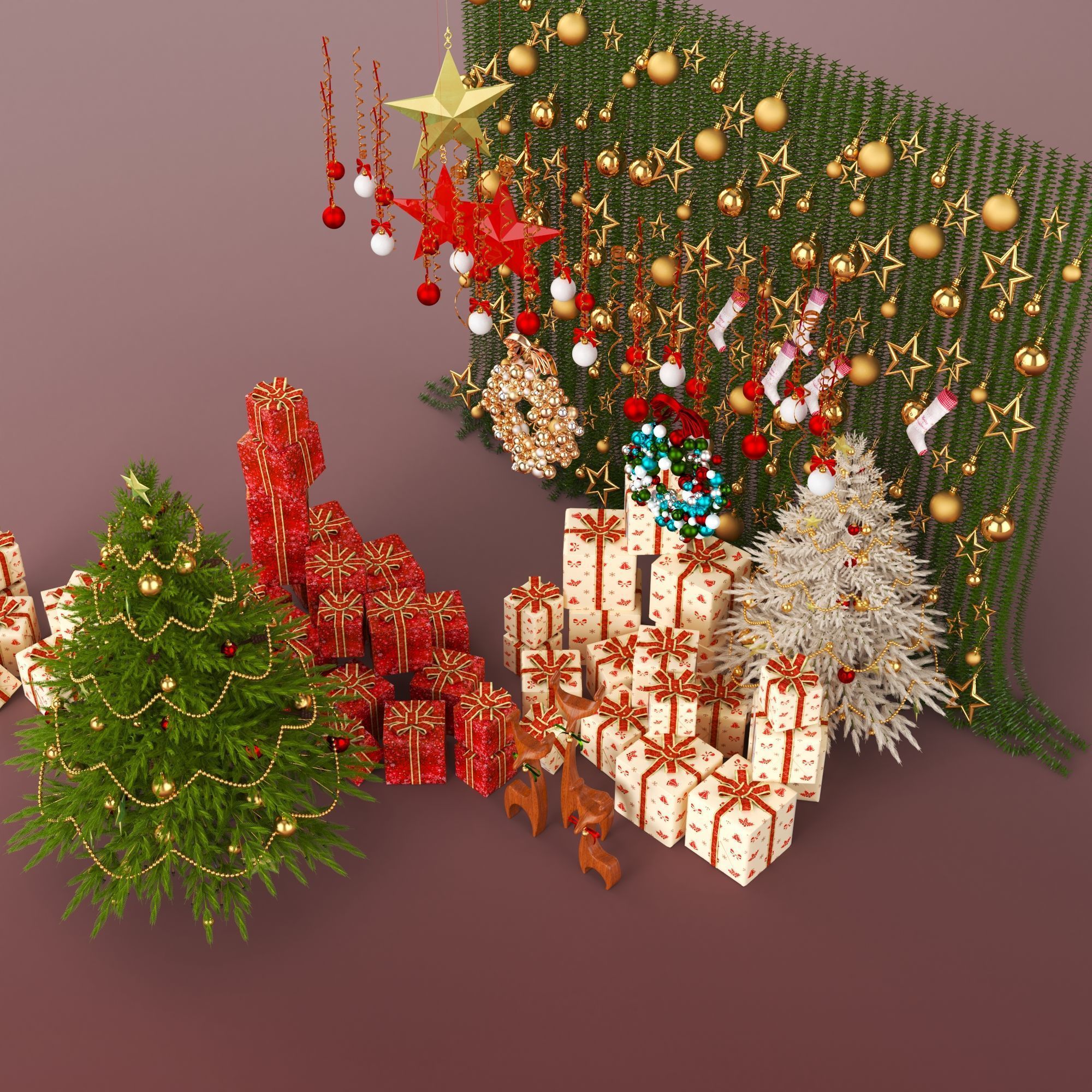 Christmas Trees  3D model_4