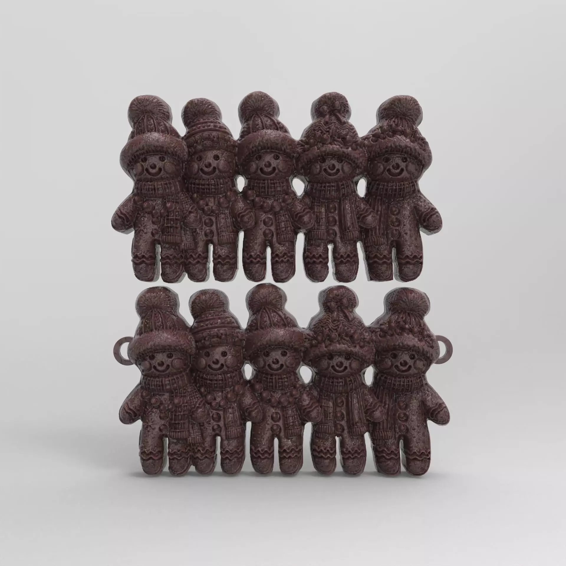 christmas boys gang cookie decor  3D print model_0