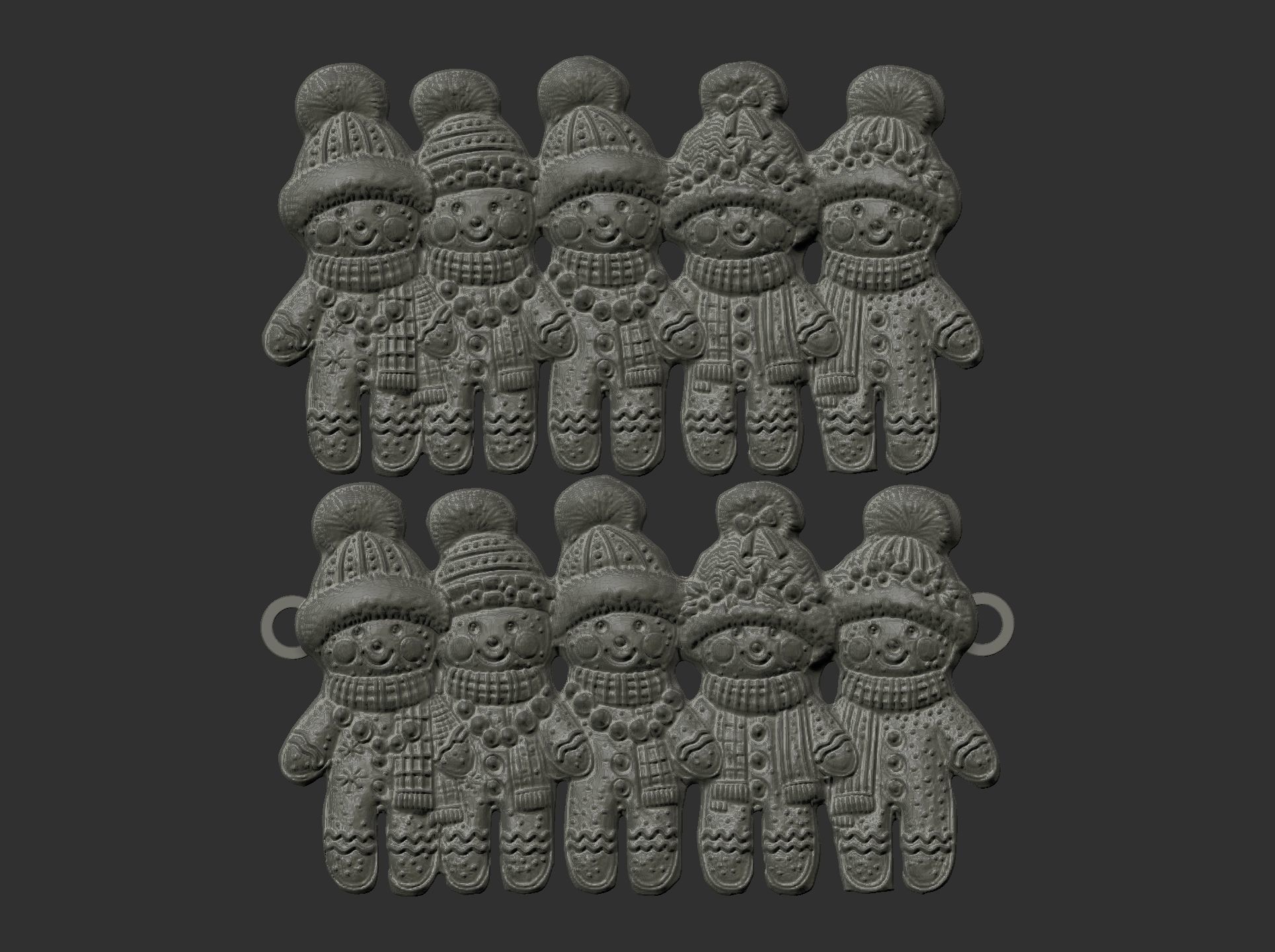 christmas boys gang cookie decor  3D print model_8