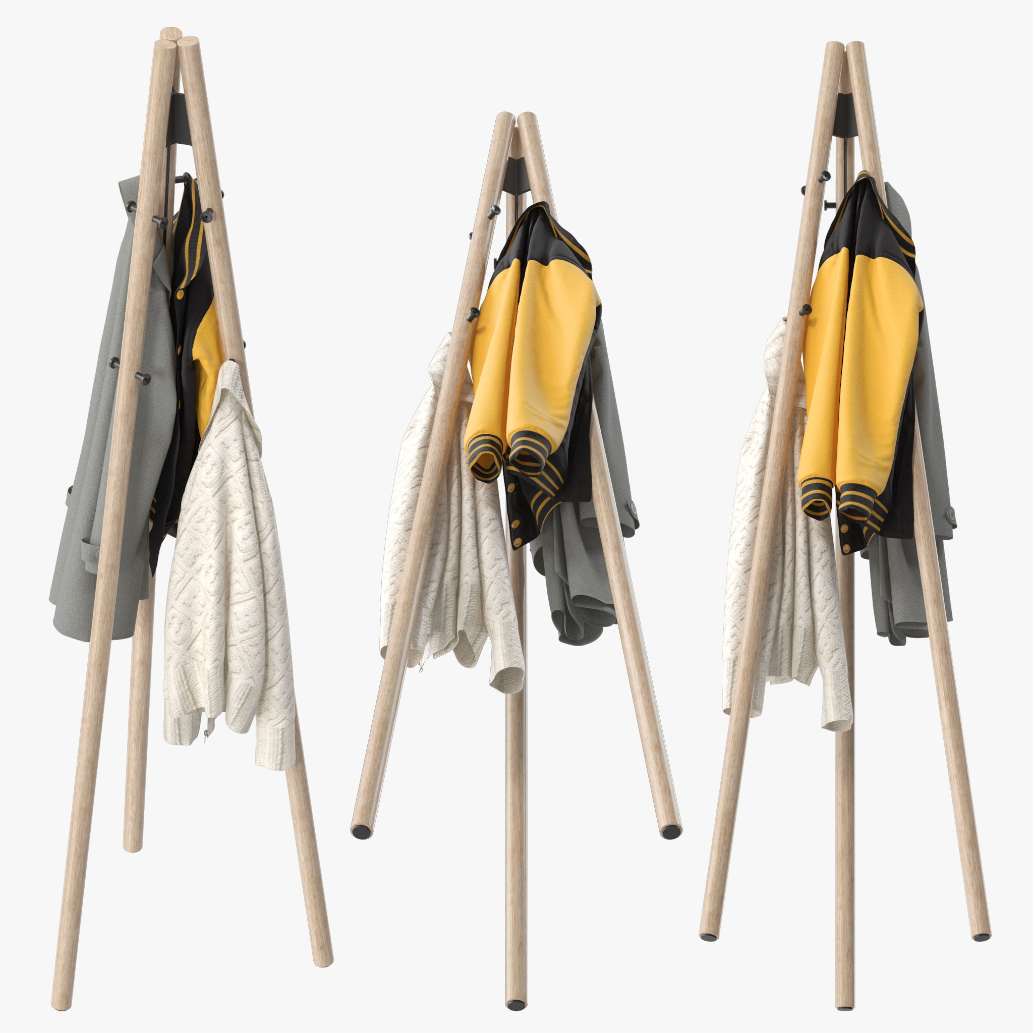 Kiila Artek Coat Rack 3D model_3