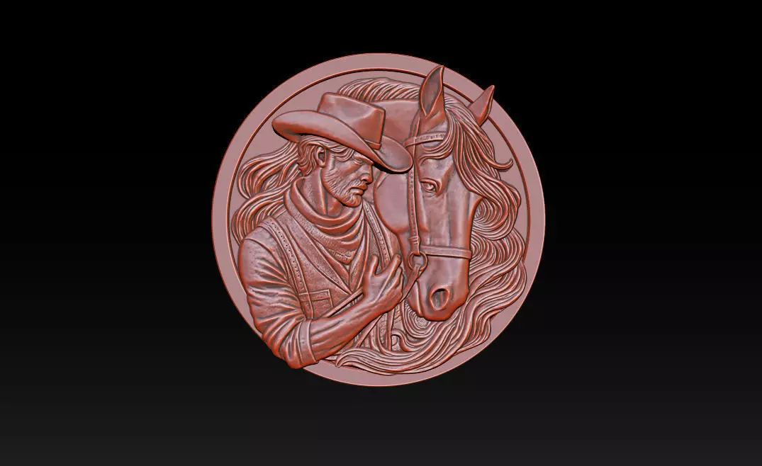 Cowboy Relief Model 3D print model