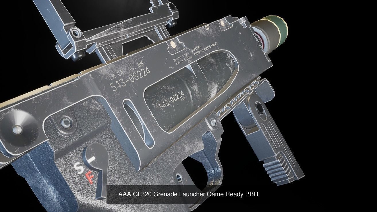 All in one AAA Weapon attachment pack Game Ready PBR 3D Model Collection_21