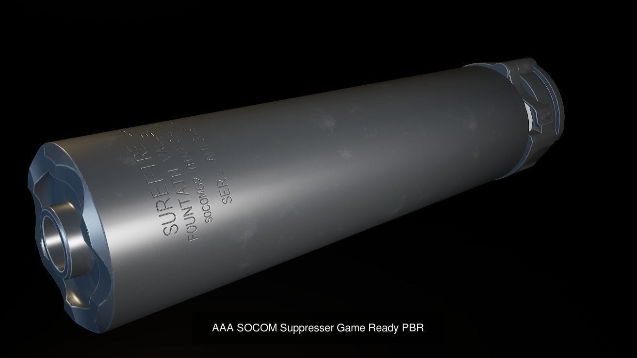 All in one AAA Weapon attachment pack Game Ready PBR 3D Model Collection_14