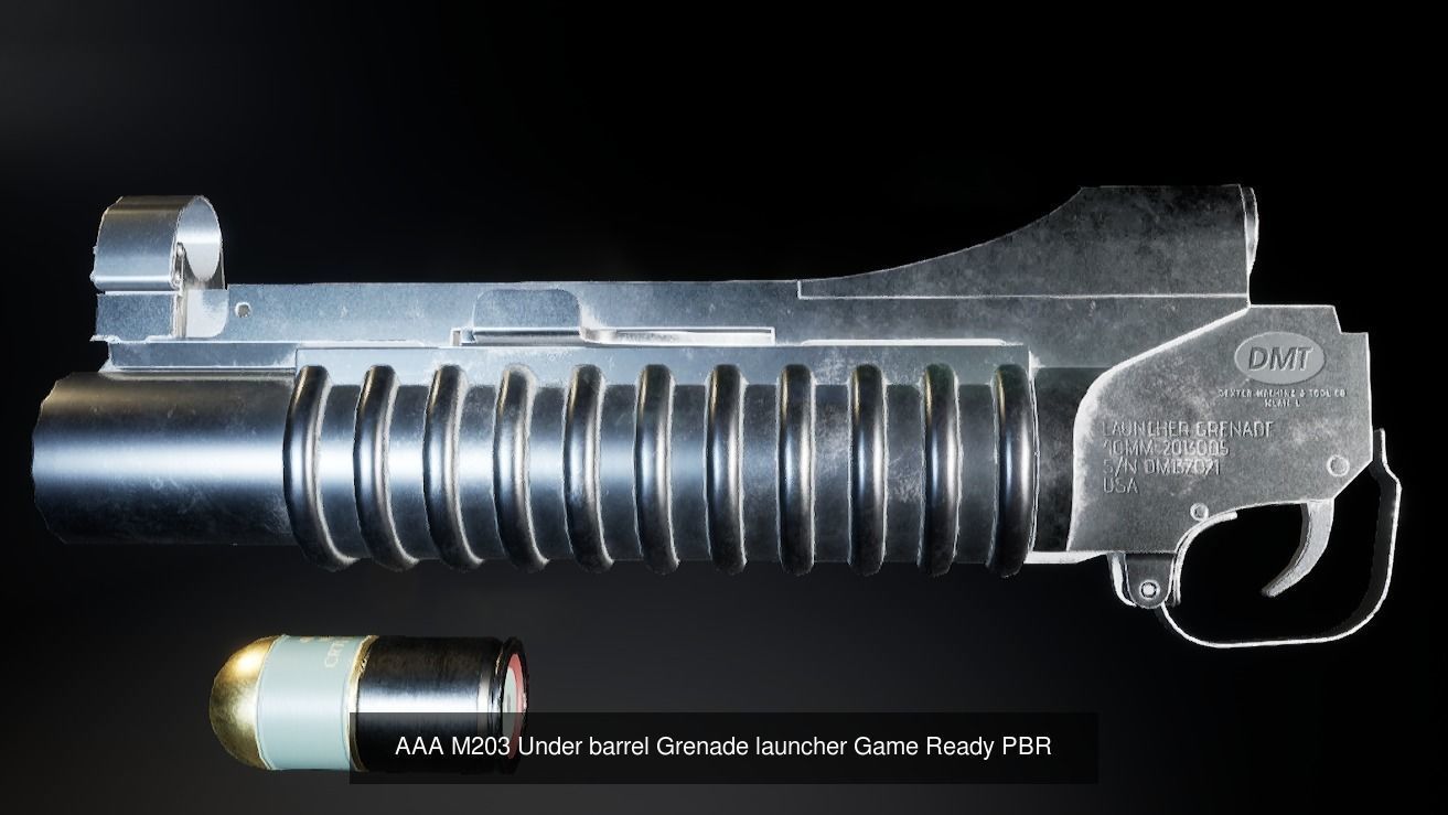 All in one AAA Weapon attachment pack Game Ready PBR 3D Model Collection_10