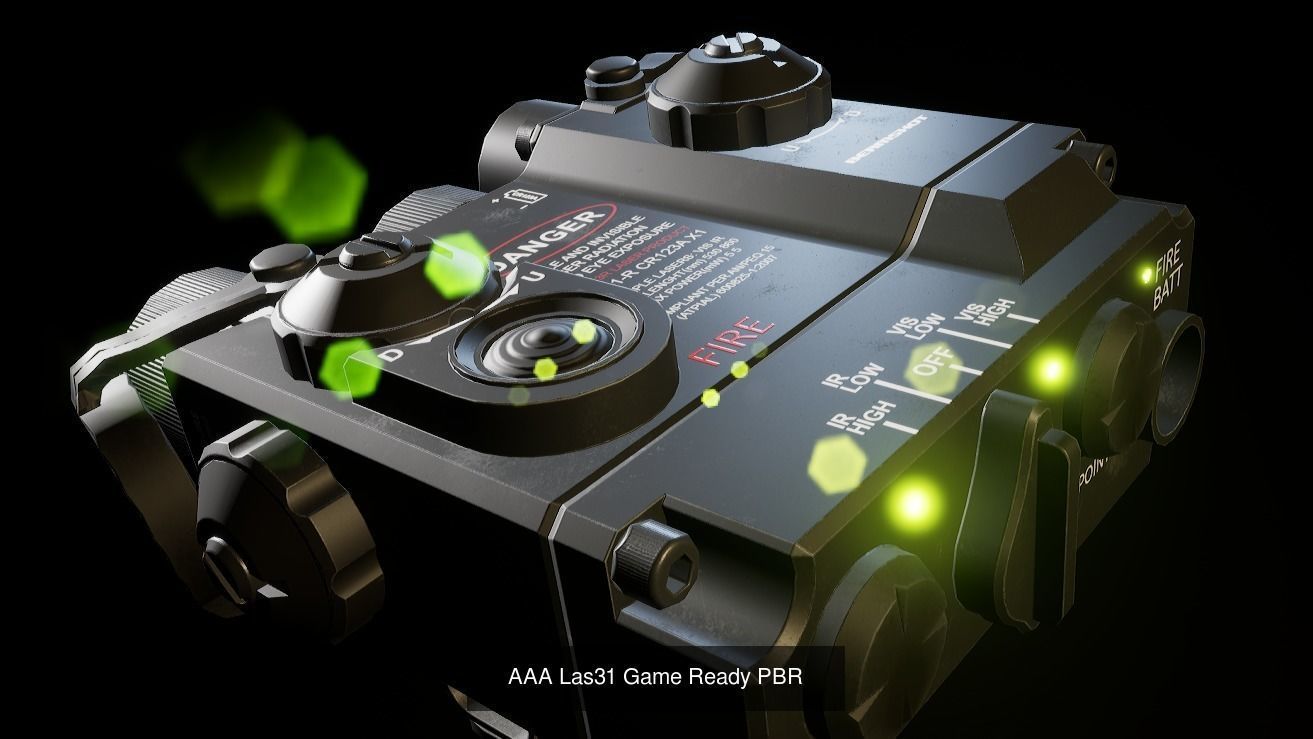 All in one AAA Weapon attachment pack Game Ready PBR 3D Model Collection_11