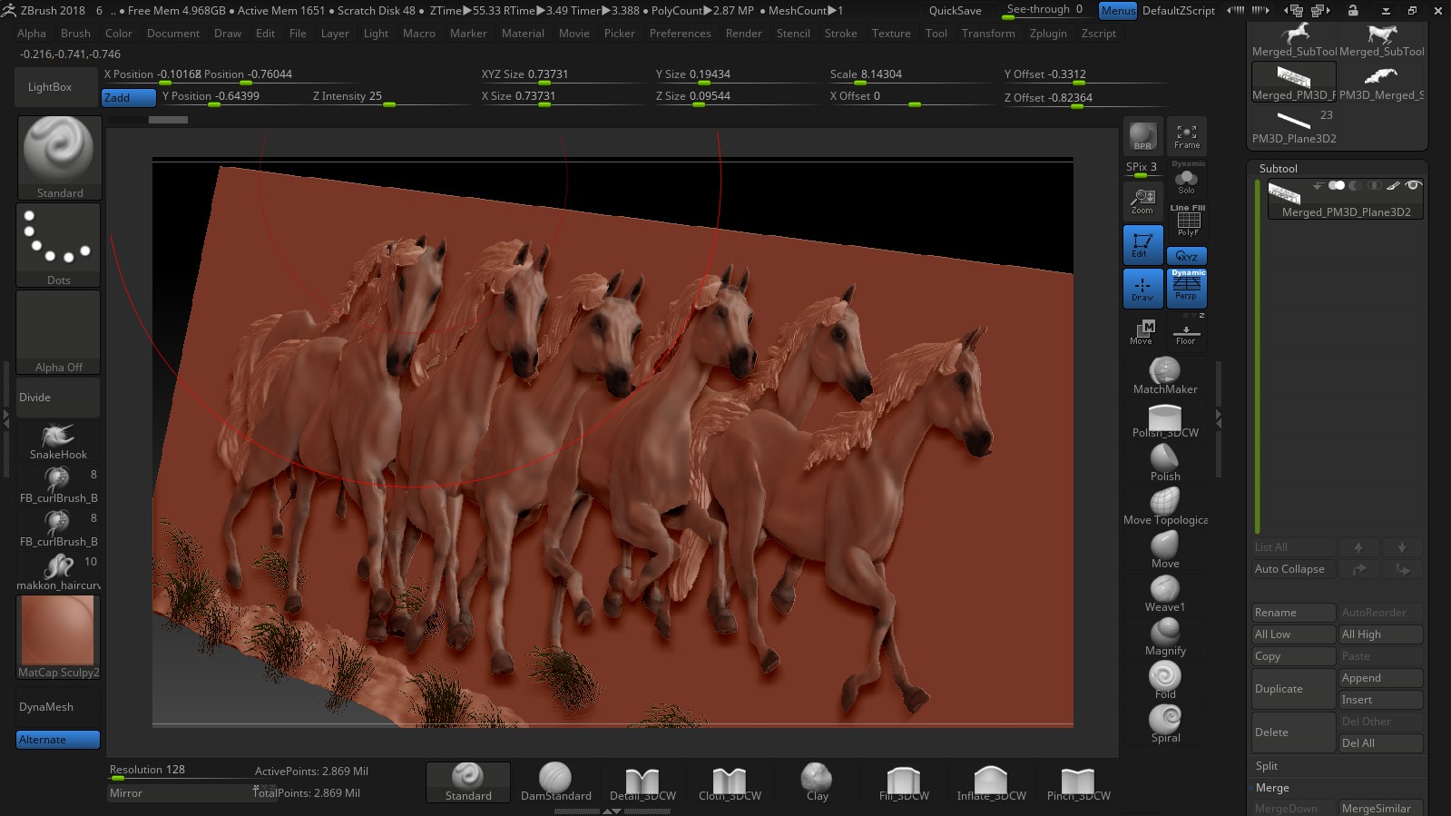 Running Horse Panel 3D print model_4