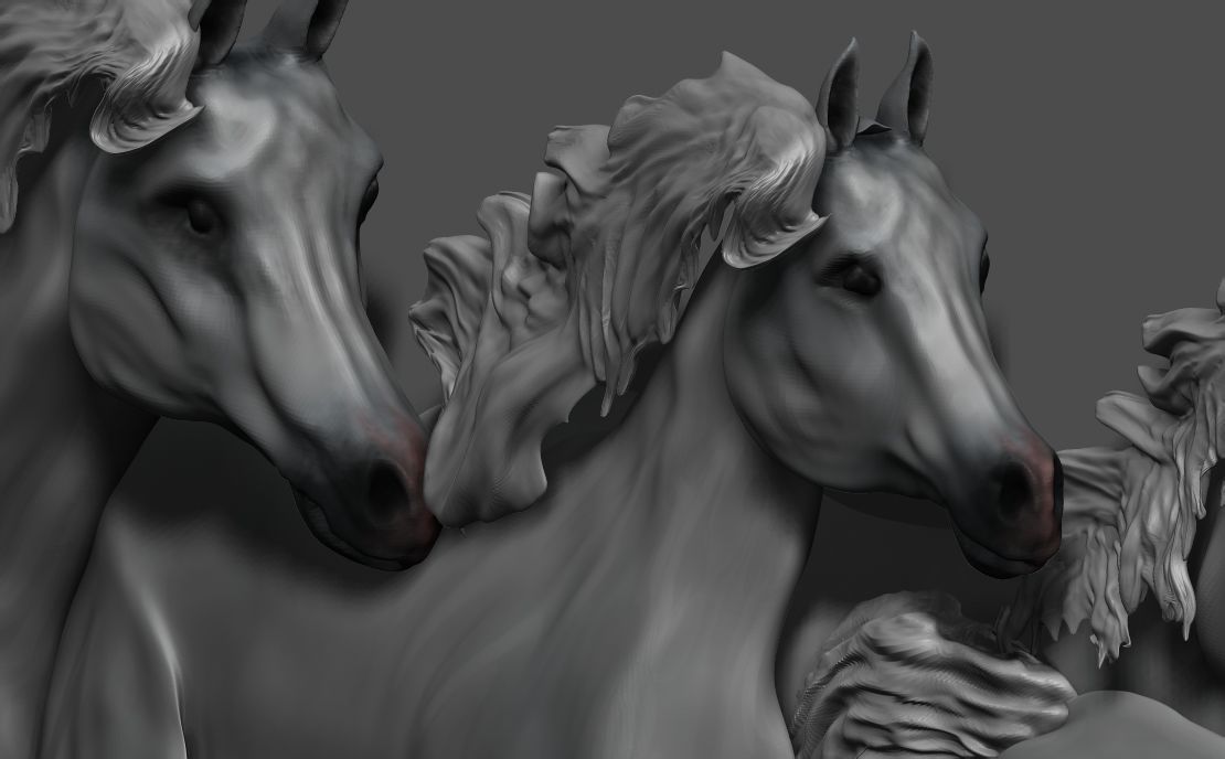 Running Horse Panel 3D print model_7