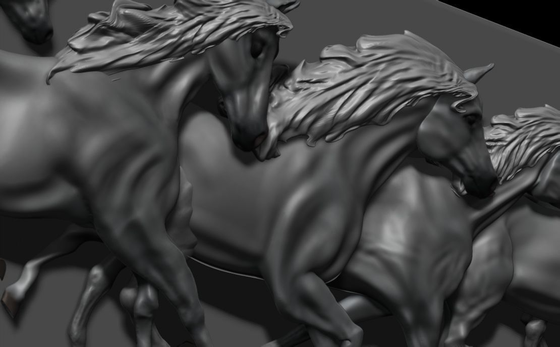 Running Horse Panel 3D print model_6