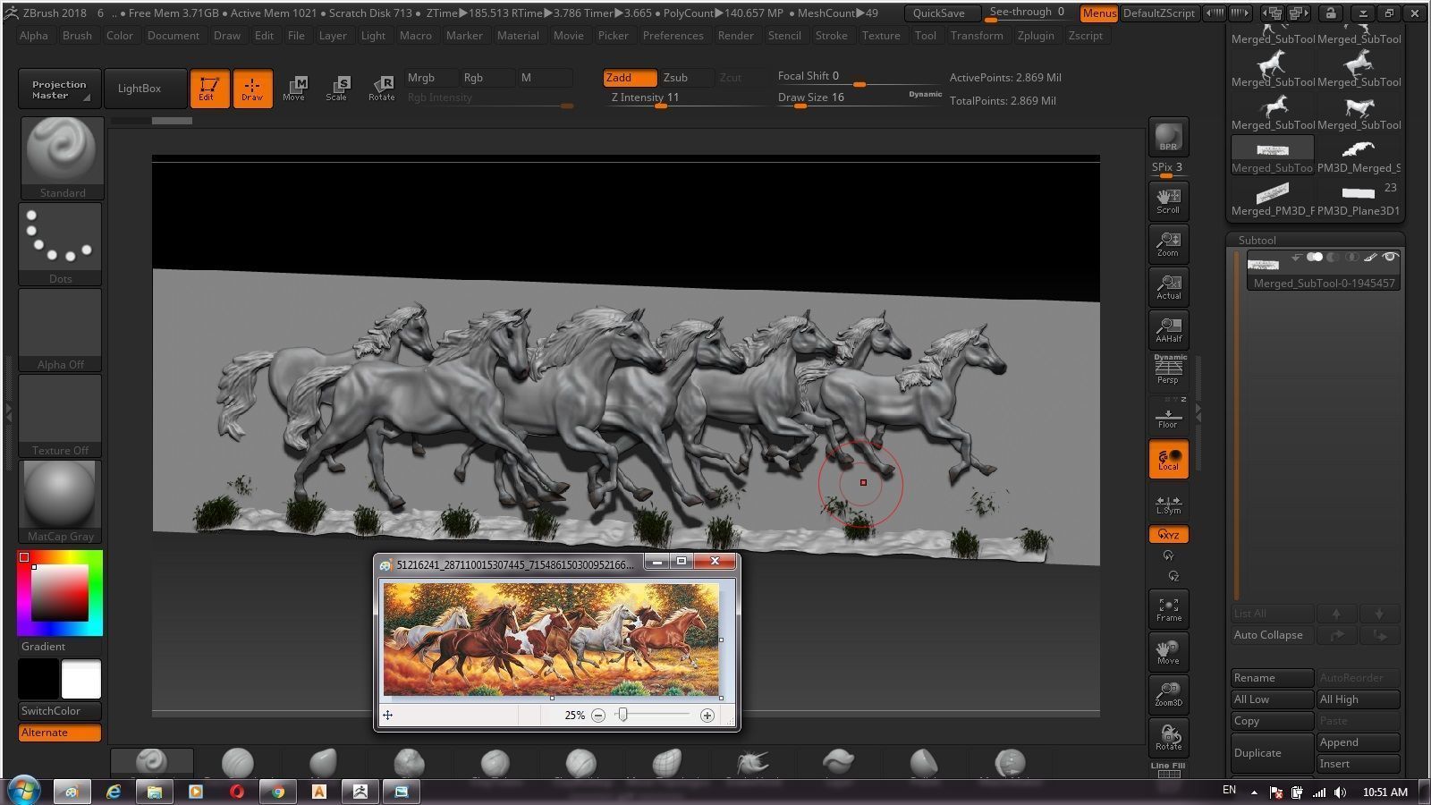Running Horse Panel 3D print model_16