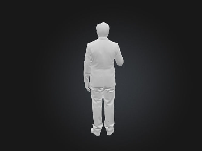 figurine of Donald Trump in a suit 3D print model_4