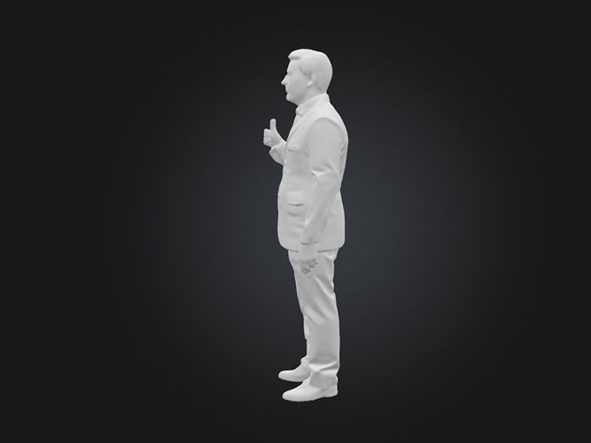 figurine of Donald Trump in a suit 3D print model_5