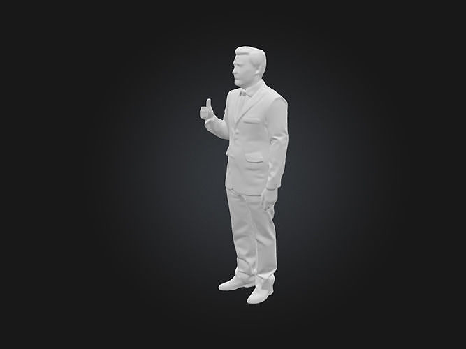figurine of Donald Trump in a suit 3D print model