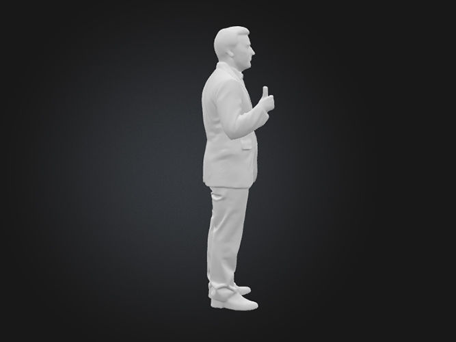 figurine of Donald Trump in a suit 3D print model_3