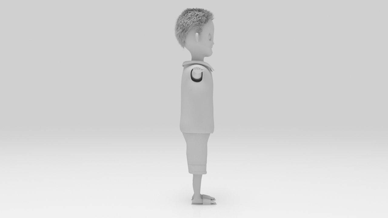 Child 05 Character lowpolys  Low-poly 3D model_7