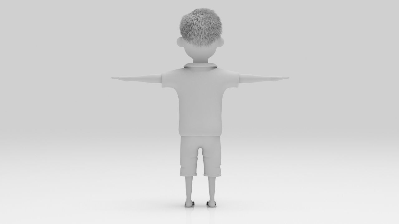 Child 05 Character lowpolys  Low-poly 3D model_8