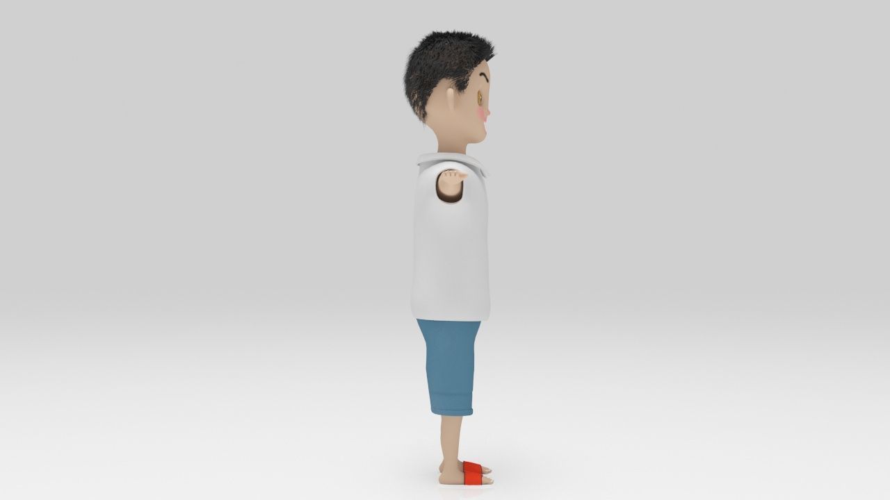 Child 05 Character lowpolys  Low-poly 3D model_1