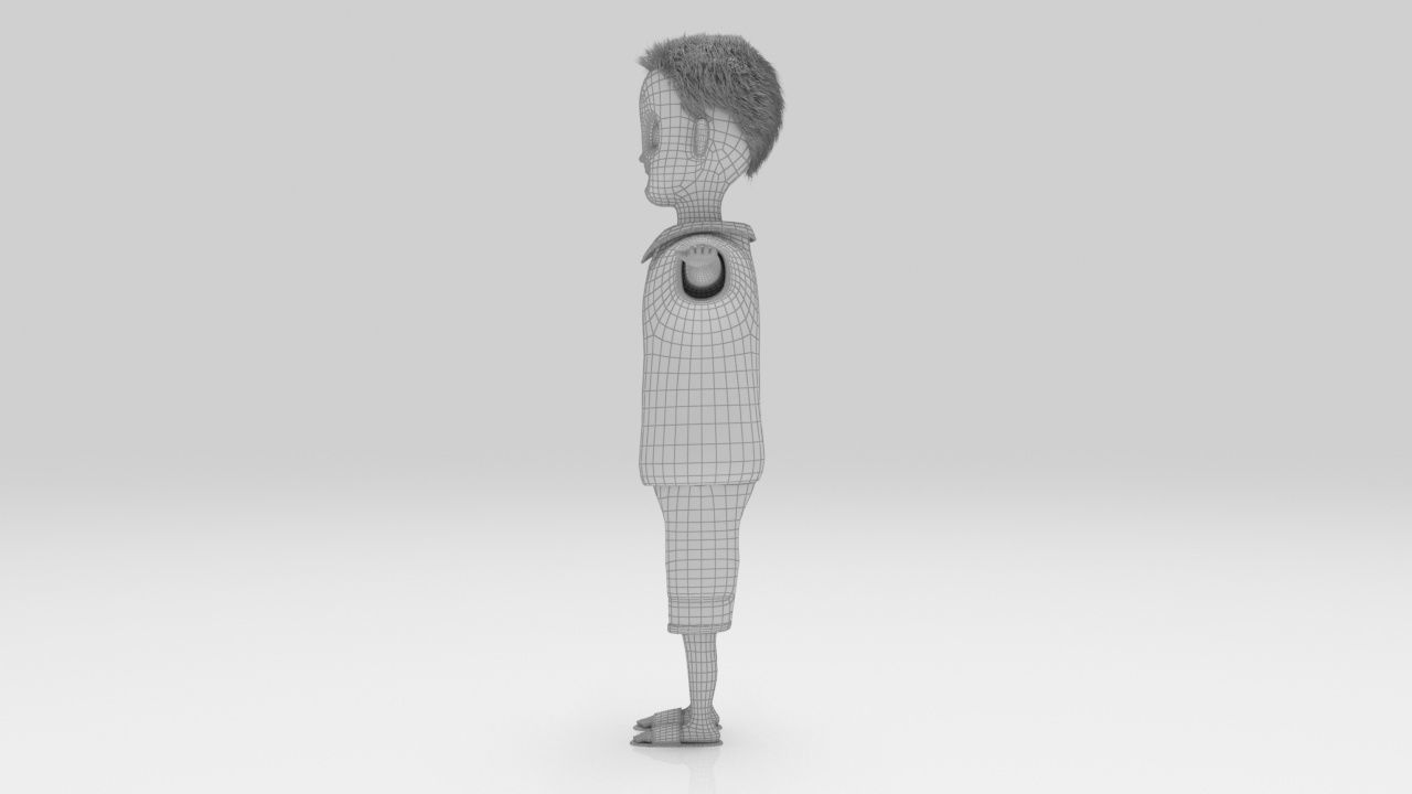 Child 05 Character lowpolys  Low-poly 3D model_13