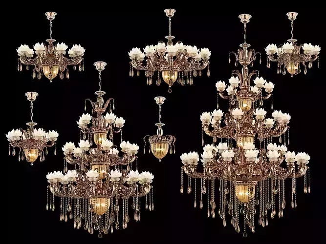 89350 Osgona Collection of Murano Glass Lamps