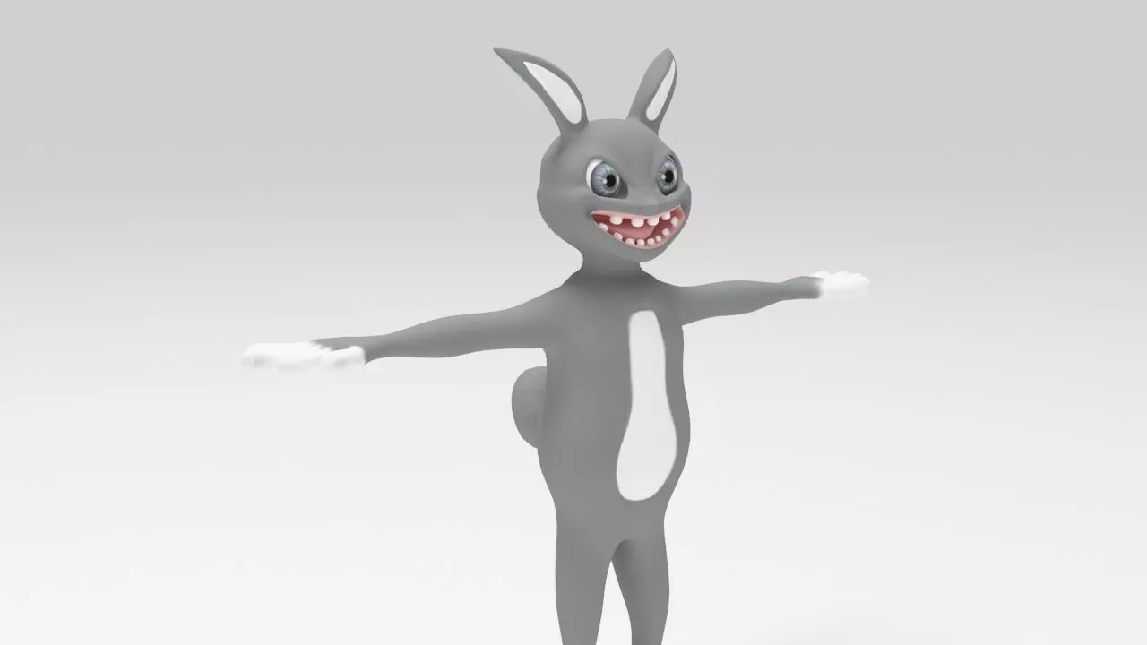 Character Rabbit 04 rigged lowpolys  Low-poly 3D model_0