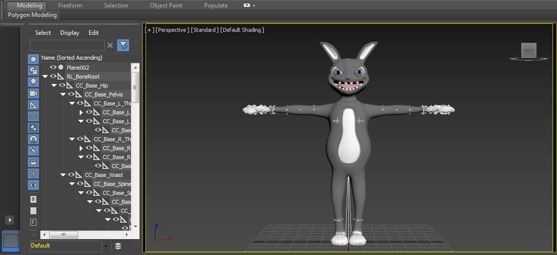 Character Rabbit 04 rigged lowpolys  Low-poly 3D model_5