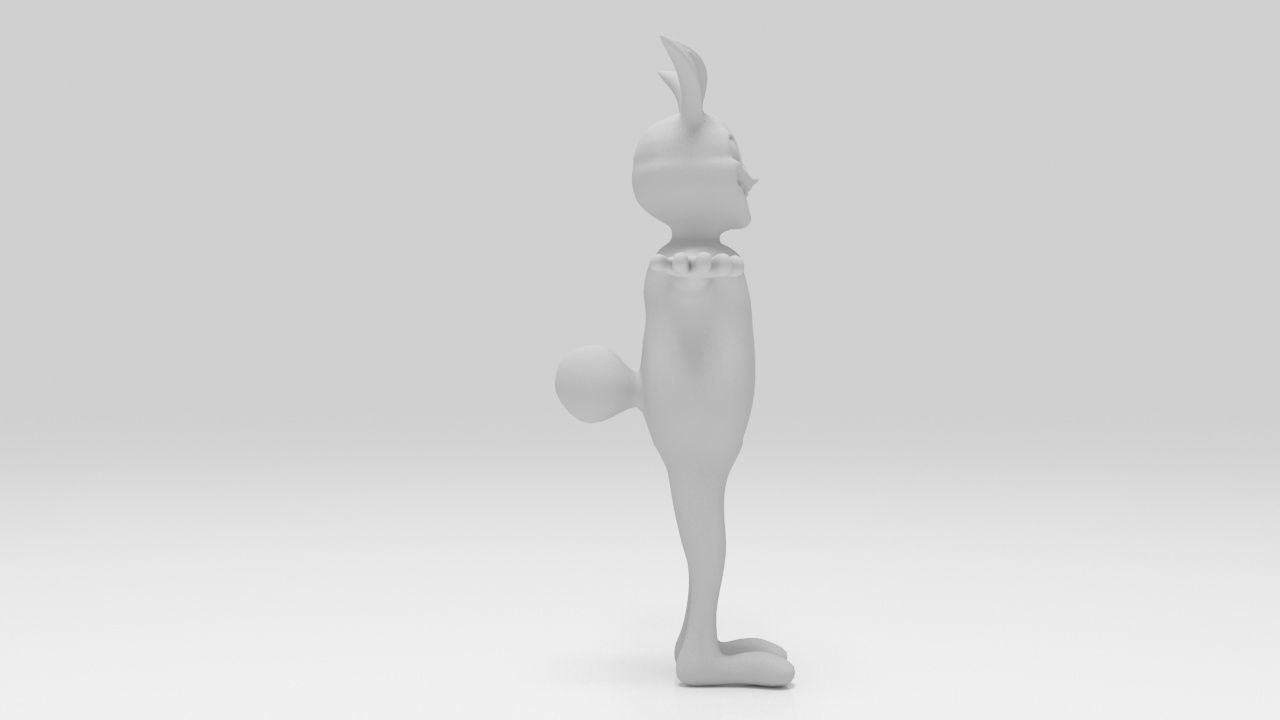Character Rabbit 04 rigged lowpolys  Low-poly 3D model_7
