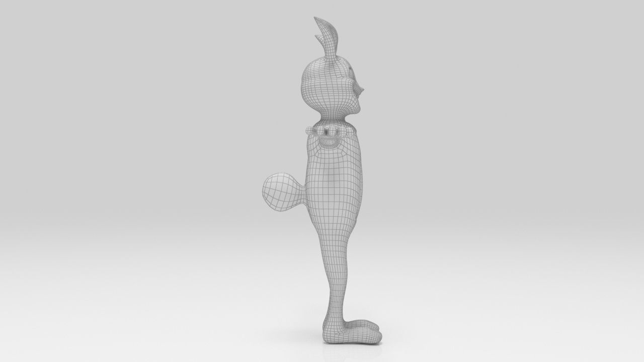 Character Rabbit 04 rigged lowpolys  Low-poly 3D model_11