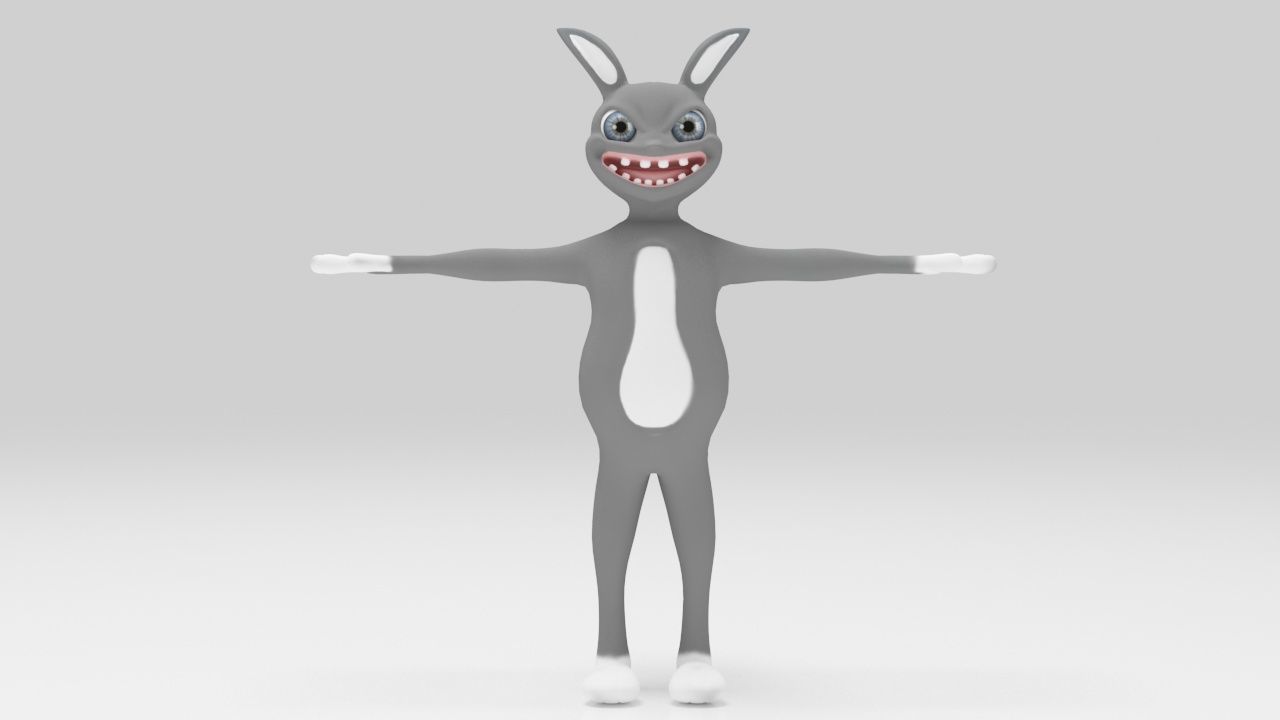Character Rabbit 04 rigged lowpolys  Low-poly 3D model_1