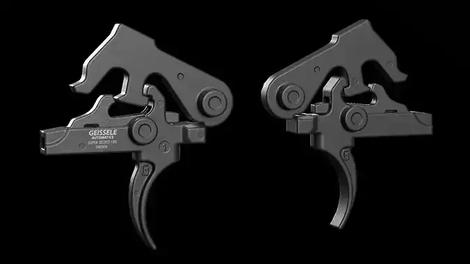 Geissele SSA SSF Triggers Low-poly 3D model