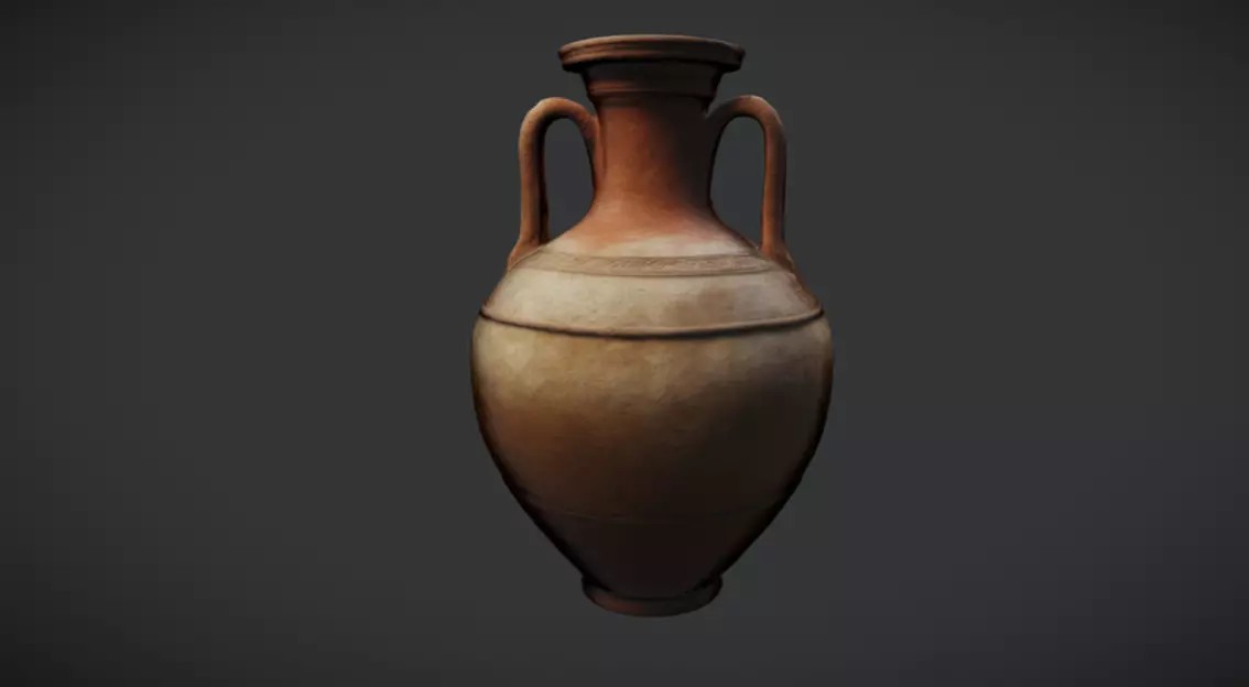 Roman Amphora Low-poly 3D model