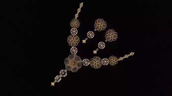 Turkish jali necklace