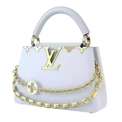 Louis Vuitton Capucines Mini Bag White Low-poly 3D model