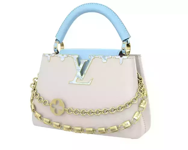 Louis Vuitton Capucines Mini Bag Cream Low-poly 3D model