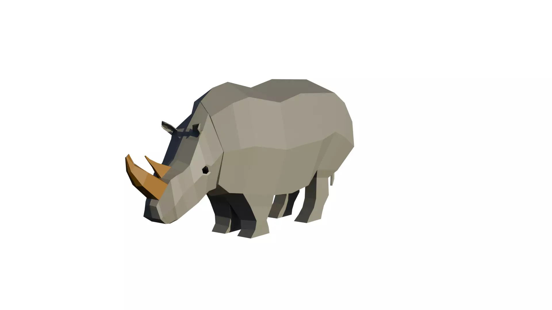 Low Poly Rhino Free low-poly 3D model