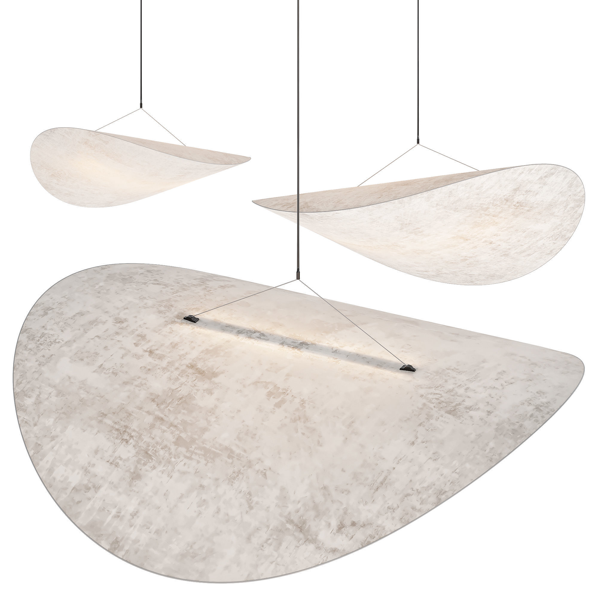 Tense Pendant Lamp Low-poly 3D model_2