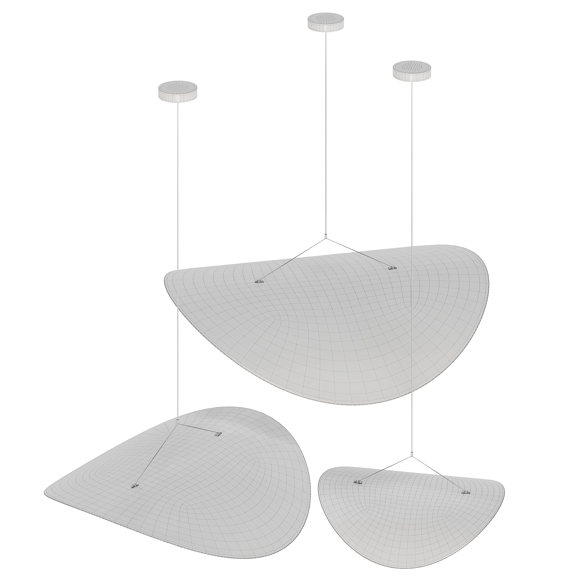 Tense Pendant Lamp Low-poly 3D model_8