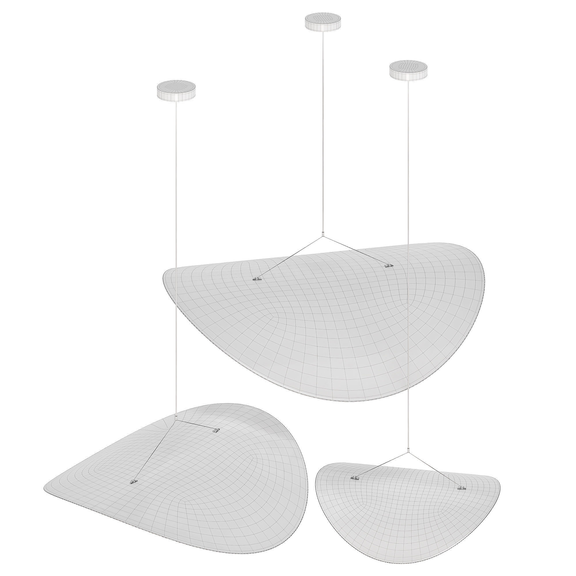 Tense Pendant Lamp Low-poly 3D model_16