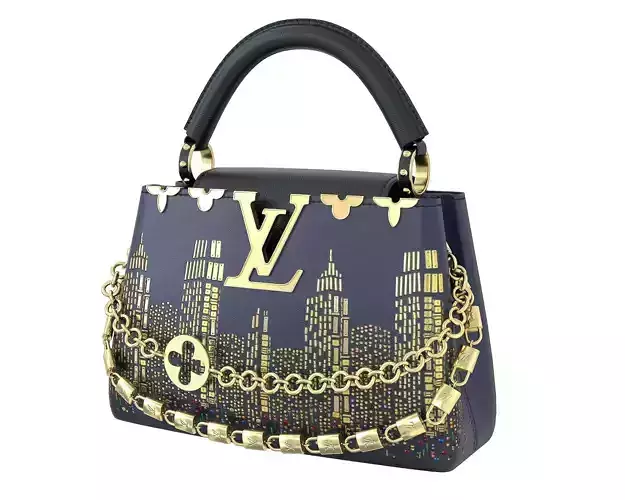 Louis Vuitton Capucines Mini Bag NY Navy Low-poly 3D model