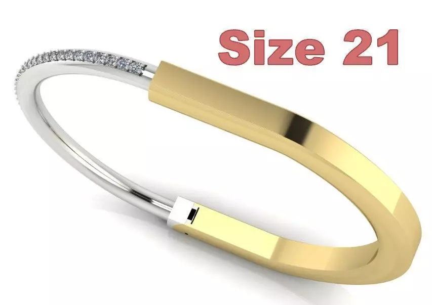 Lock Bracelet Size 21 3D print model_0